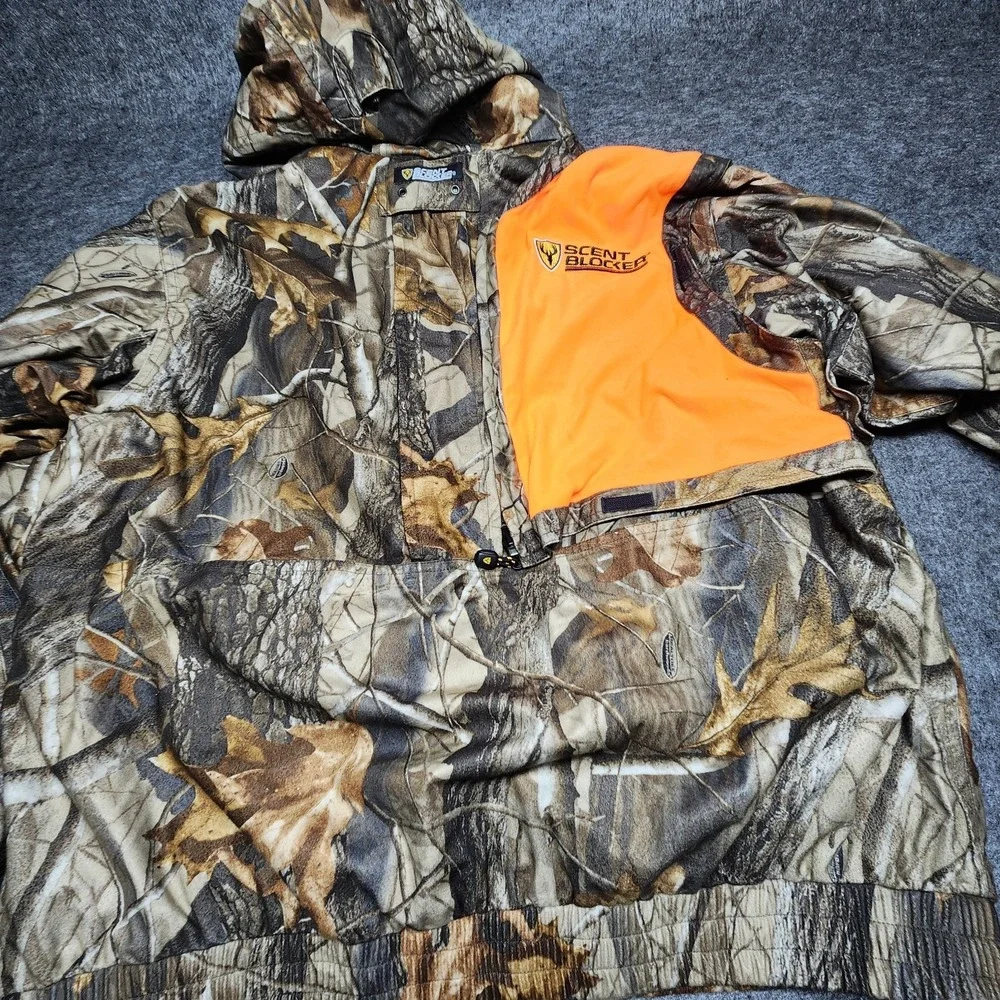 Scentblocker Realtree Camo Blaze Orange Rainproof ProHunter Hunting Jacket XL